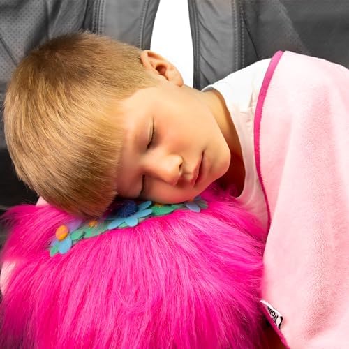 Trolls Armrest Buddy Stuffed Plush Travelling Toy with Blanket 13” - Kids Ultimate Travel Pillow Companion Set (Queen Poppy) - Image 6