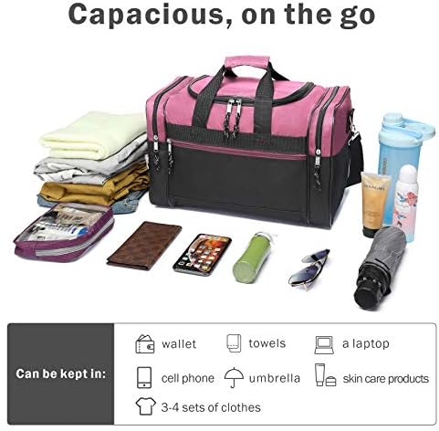 BuyAgain Duffle Bag, 17" Travel Carry On Sport Overnight Weekender Duffel Gym Bag with Adjustable Strap For Men Or Women - Image 4