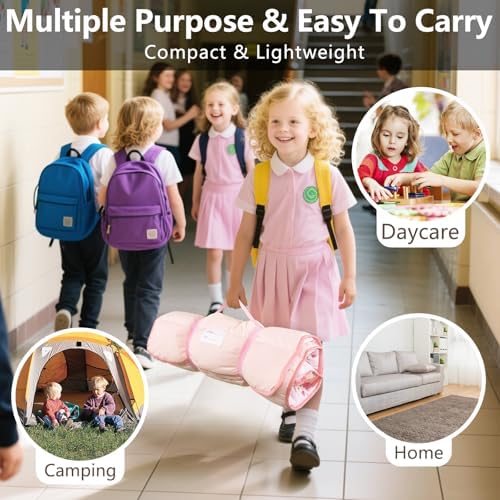 Primlect Toddler Nap Mat with Removable Pillow and Soft Blanket, Portable Sleeping Bag with Roll up Design, Washable, Light, Perfect for Daycare, Preschool, Kindergarten, Travel, Boys and Girls - Image 7