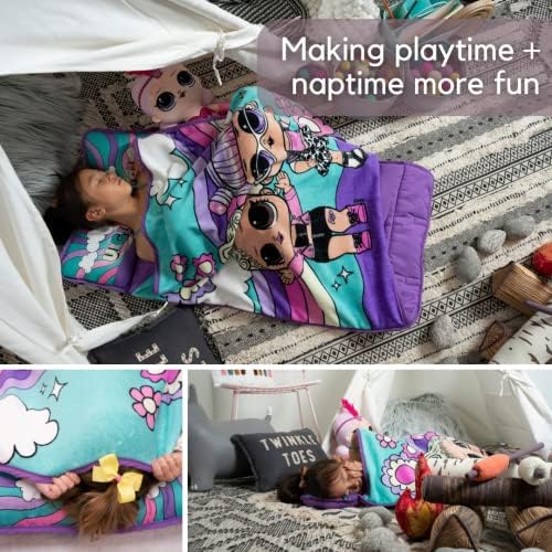 LOL Surprise! 24"(W) X 45"(L) Soft Toddler Nap Mat with Pillow and Blanket Perfect for Preschool, Daycare, and Travel (100% Official Licensed Product) - Image 3