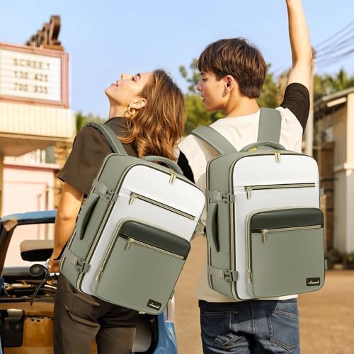 LOVEVOOK Travel Backpack For Women,40L Carry On Backpack Flight Approved,TSA Personal Item Travel Bag Fits 17 Inch Laptop,Business Weekender Overnight Daypack with Toiletry Bag and Cubes - Image 7