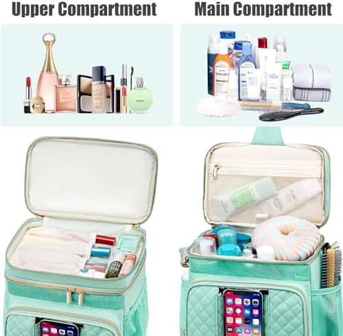 Large Toiletry Bag for Women Men,Bathroom Bag,Water Resistant Portable Shower Caddy for College Dorm,Hanging Toiletry Bags for Traveling,Gym Camping Cruise Ship Travel Essentials Shower Bag - Image 6