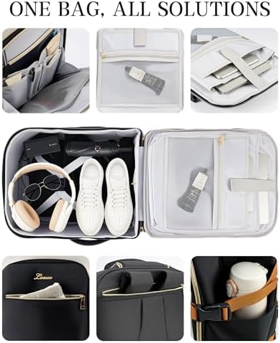 Carry On Backpack with Wheels for Adults, Airline Approved Rolling Backpack for Women, Foldable Bottom Travel Laptop Backpack - Image 3