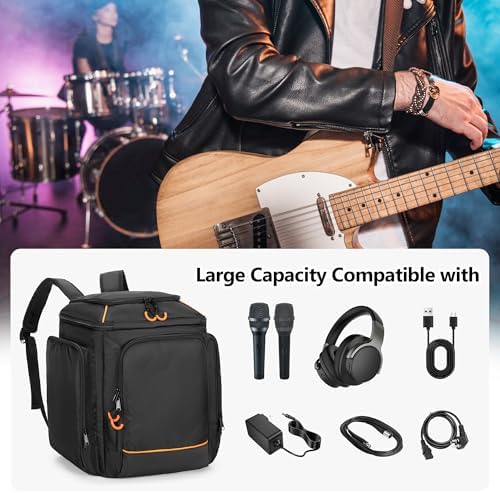 CURMIO Travel Carrying Case Backpack Compatible with Bose S1 Pro/ S1 Pro+ Portable Bluetooth Speaker, Bluetooth Speaker Bag with Shoulder Straps and Accessory Pockets for Microphone, Charger, Cable - Image 7