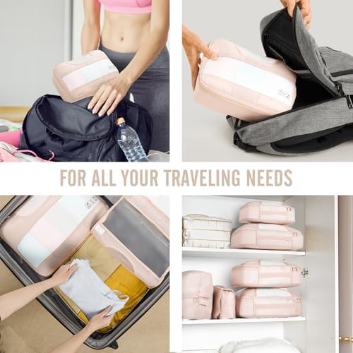 Veken 8 Set Packing Cubes for Travel, Gifts for Women Mom, Suitcase Organizer Bags for Luggage with Hanging Toiletry Bag and Shoe Bag, Vacation Essentials Travel Accessories for Cruise Ship - Image 8