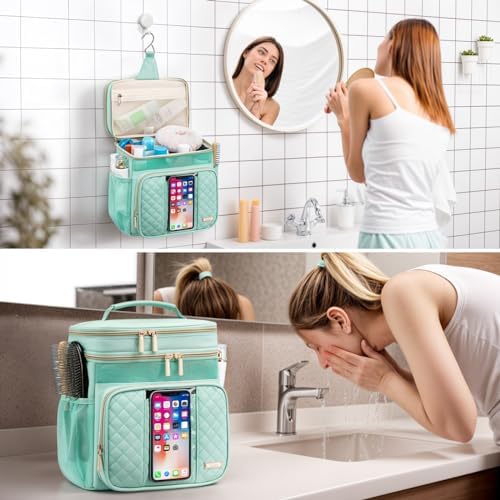 Large Toiletry Bag for Women Men,Bathroom Bag,Water Resistant Portable Shower Caddy for College Dorm,Hanging Toiletry Bags for Traveling,Gym Camping Cruise Ship Travel Essentials Shower Bag - Image 8