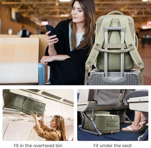 LOVEVOOK Travel Backpack For Women,40L Carry On Backpack Flight Approved,TSA Personal Item Travel Bag Fits 17 Inch Laptop,Business Weekender Overnight Daypack with Toiletry Bag and Cubes - Image 6
