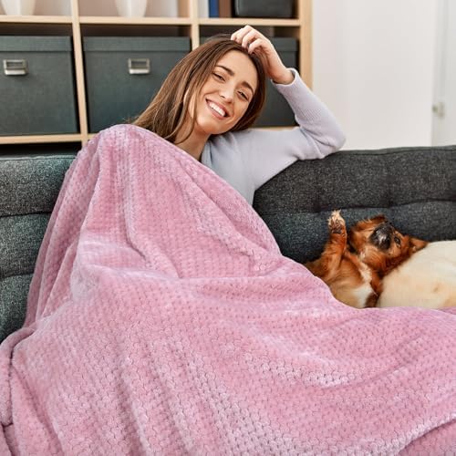 Travel Pillow and Blanket Set Neck Pillow Airplane Memory Foam for Traveling Compact with Bag Pink - Image 7