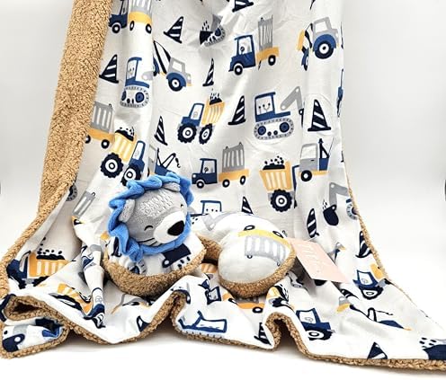 TITI with Love Reversible Baby Blanket and Pillow Set – Lion Baby Blanket with Neck Pillow for Infants, Toddlers, and Travel, 37x27 in - Image 2