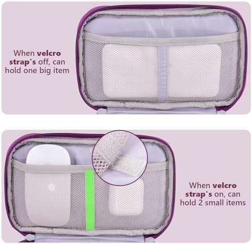 Electronics Organizer Travel Case, Carry On Essentials Pouch Bag for Tech Accessories, Cable, Chargers & Cords (Purple, Medium) - Image 4