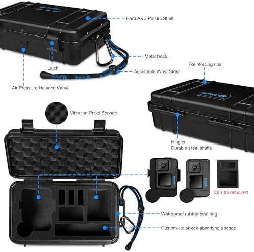 Lekufee Travel Waterproof Hard Case for Gopro Hero 13/12 / 11/10 / 9, Hero 4K, Media Mod, and other Accessories(Case & Bag Only) - Image 3