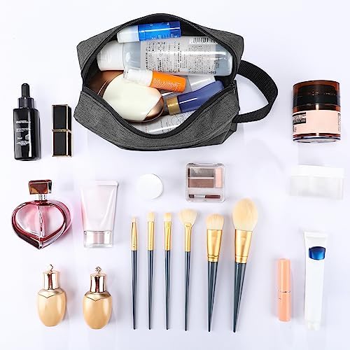 Paterr 16 Pcs Travel Toiletry Bag for Women Men Large Water Resistant Shaving Bag Hanging Cosmetic Bag with Handle and Divider Storage Travel Pouch Case (Dark Gray) - Image 5