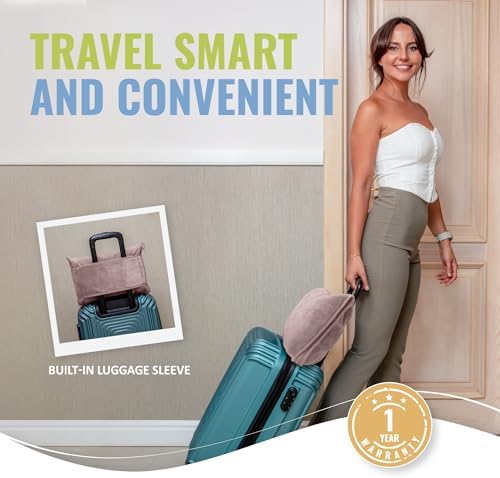 BOACAY Soft & Warm Travel Blanket for Airplane & Car - Long Flight Essential for Women, Men, Kids - Compact Pillow with Luggage Sleeve & Backpack Clip - Image 4