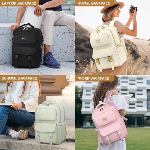 XQXA Travel Backpack For Women Men Flight Approved, Carry on Backpack Bag Luggage, Personal Item Backpack Bag, Laptop Backpack Casual Daypack for travel, work, daily life, business trips (Green) - Image 6