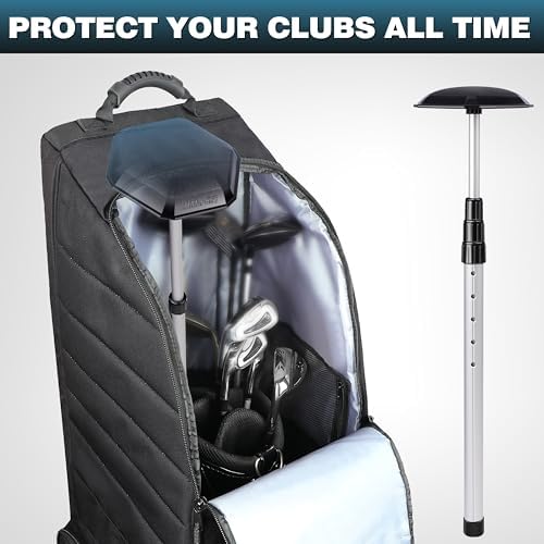 CHAMPKEY Professional Golf Travel Bag Support Rod - Sturdy Aluminum Alloy Golf Support System - Rubber Top Cover Golf Support Stick - Image 6