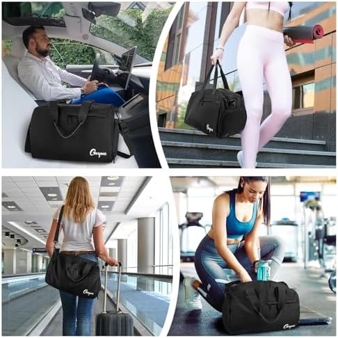 Gryme 15 Inch Small Gym Bag with Shoes Compartment and Wet Pocket, Mini Duffle Bag for Men & Women, Small Sports Bag for Travel Carry On, Swimming, Workout, Weekender Overnight - Image 7