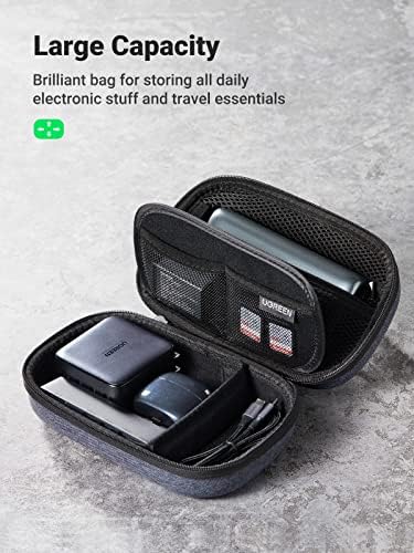 UGREEN Storage Bag Electronic Accessories Pouch Cable Waterproof Bag Travel Protection Shockproof Organizer for USB Flash Drive Charger External Battery Memory Card - Image 4