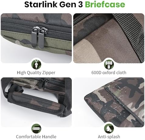 XTAR Starlink Gen 3 Satellite RV Carry Bag,Outdoor Travel Bag, Handbag for Starlink Dish and All Accessories (Camo) - Image 3