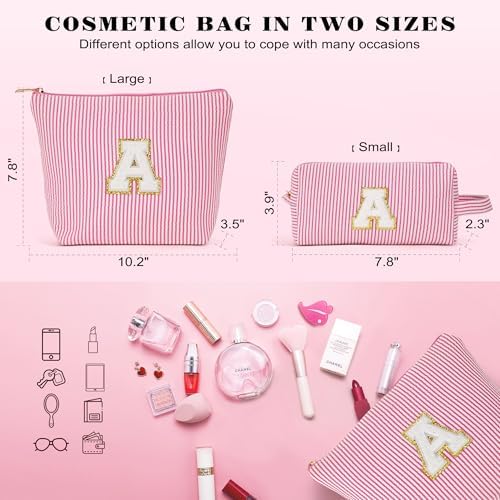 Travel Essentials - Portable Travel Toiletry Bag for Women, Initial Makeup Kit Organizer Make up Cosmetic Bag Set Purple Stuff Birthday Gifts for Women Daughter Mom (Purple Letter J) - Image 4