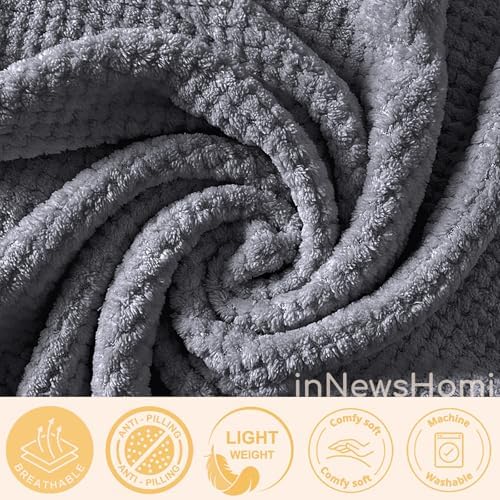 Travel Blanket Airplane Compact with Bag, Lightweight & Packable 2 in 1 Airplane Blanket or Travel Pillow, Travel Essentials for Women Men & Kids, Grey - Image 6