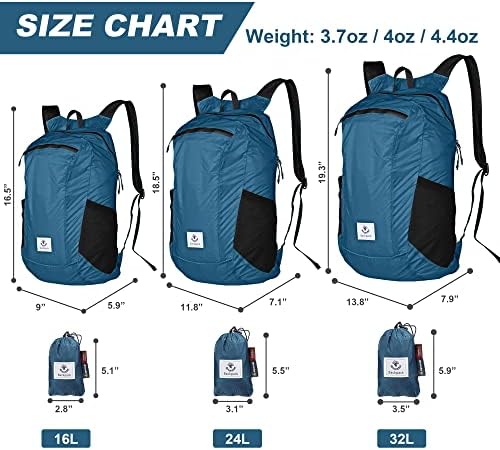 4Monster Hiking Daypack,Water Resistant Lightweight Packable Backpack for Travel Camping Outdoor - Image 3