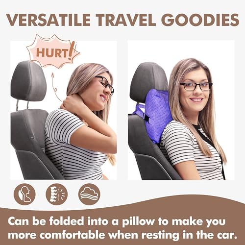 Tirrinia Travel Portable Blanket with Feet Airplane Office Poncho 4 in 1 Zippered Front Pocket Premium Cozy Fleece Blankets with Built-in Bag - Image 2