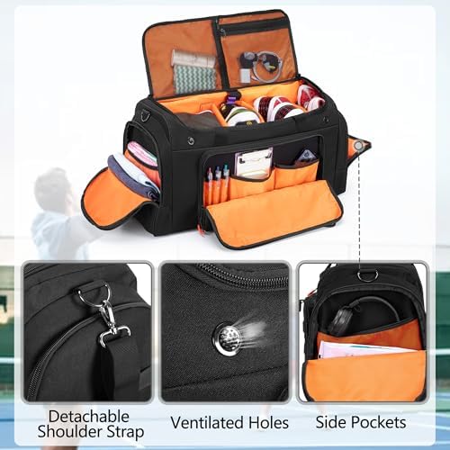 DSLEAF Tactical Sneaker Duffle Bag for 4 Pairs of Shoes, Sneaker Travel Bag with 3 Adjustable Dividers with Multiple Pockets, Detachable Shoulder and TSA Carry-on Approved Size - Image 2