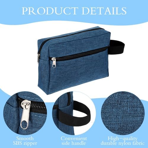 8 PCS Travel Toiletry Bag for Women and Men, Travel Pouch, Large Shaving Bag, Portable Grooming Bags, Foldable Storage Bags with Handle for Cosmetics Toiletries Tools, 4 Colors - Image 3