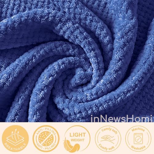 Travel Blanket Airplane Compact with Bag, Lightweight & Packable 2 in 1 Airplane Blanket or Travel Pillow, Travel Essentials for Women Men & Kids, Navy - Image 6
