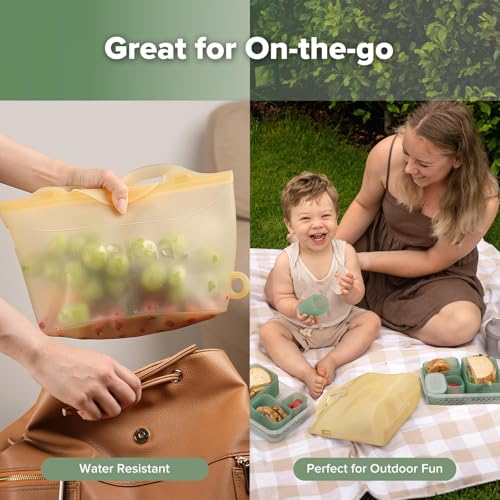 Haakaa Silicone Microwave Steamer & Steriliser Bag, 2000ml Large Capacity Reusable Steaming Bags for Baby Bottles/Breast Pump/Accessories/Pacifiers/Teethers,Great for Home and On-The-Go,Pineapple/2PCS - Image 7