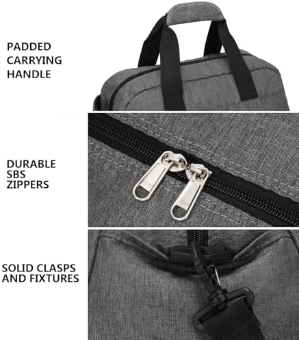 14 inch Small Gym Bag for Women & Men, Mini Duffel Bag for Travel Sports Lightweight Carry On Bag, Grey - Image 5