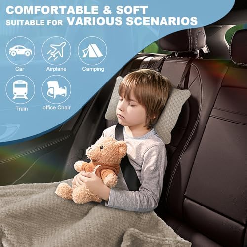Travel Blanket Airplane Compact with Bag, Travel Essentials 3 in 1 Packable Airplane Blanket, Travel Pillow and Blanket Set, Inflatable Pillow, Luggage Sleeve & Backpack Clip (Camel) - Image 2