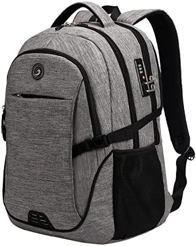 SHRRADOO Anti Theft Laptop Backpack Travel Backpacks with usb Charging Port for Women Men College Backpack Computer Bag Fits 17 Inch Laptop,Black