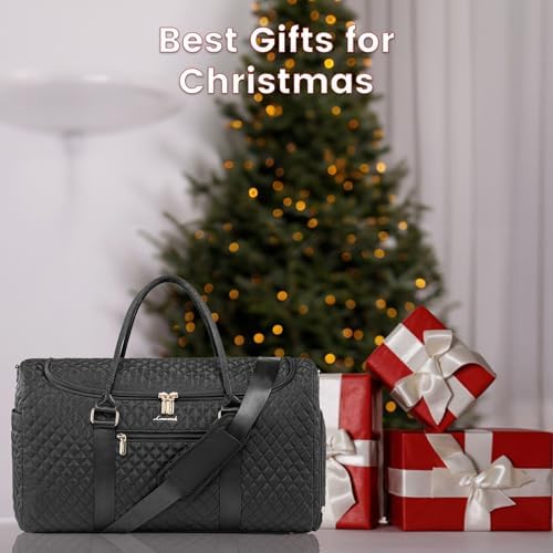 LOVEVOOK Travel Duffle Bag, 40L Weekender Overnight Bag with Toiletry, Quilted Carry On Bags with Shoe Compartment, Gym Duffel Bags with Wet Pocket for Women, Hospital Bags for Labor and Delivery - Image 8