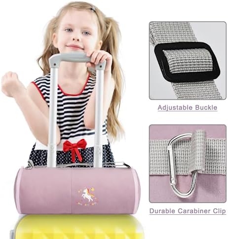 Kids Travel Blanket and Pillow- Premium Soft Purple Airplane Blanket with Adjustable Travel Bag, Hand Luggage Belt Compact Pack Large Blanket for Car, Road Trip, Home Use (60"*41" in) - Image 6