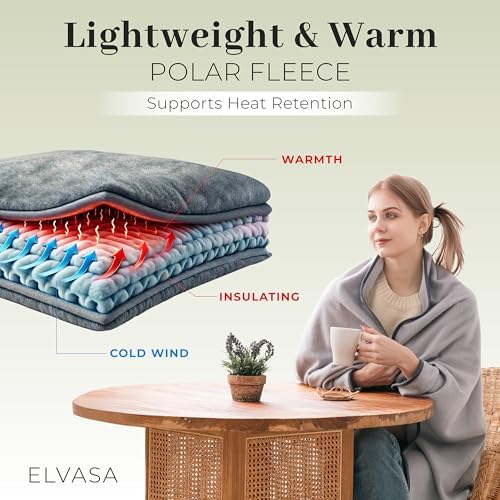 Travel Blanket and Pillow Set - Small, Compact, Lightweight Throw for Airplane, Car, Office & Portable Comfort Fleece, Camping, Emergency, Long Flight Must Haves (Black) - Image 3