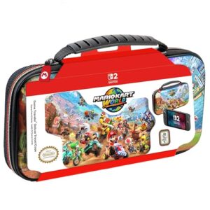 RDS - Licensed Nintendo Switch 2, Nintendo Switch OLED & Nintendo Switch Systems Mario Kart Game Traveler Deluxe Travel Case – Holds System, Card Cases, & Game Cards
