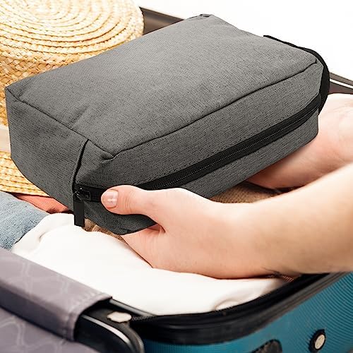 Paterr 16 Pcs Travel Toiletry Bag for Women Men Large Water Resistant Shaving Bag Hanging Cosmetic Bag with Handle and Divider Storage Travel Pouch Case (Dark Gray) - Image 7