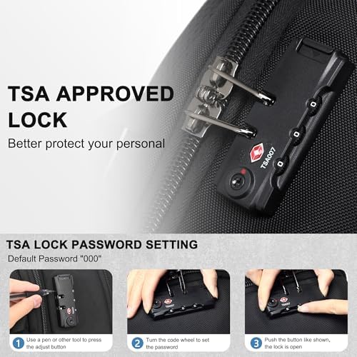 Vacuum Backpack Travel, Airback Backpack 60L Expandable Travel Easyvacpack, Compression Carry-On Vacuum Bags with Pump and TSA Lock, Ideal for Traveler Businessman College Graduate Coworker, Black - Image 7
