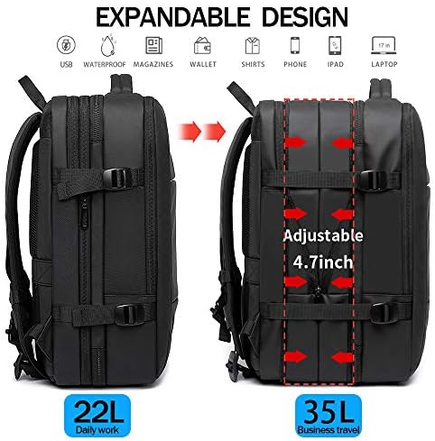 BANGE 35L Travel Backpack,Flight Approved Carry On Backpacks for International Travel Bag, Water Resistant Durable 17-inch Laptop Backpacks,Large Daypack Business Weekender Luggage Pack for Men Women - Image 4