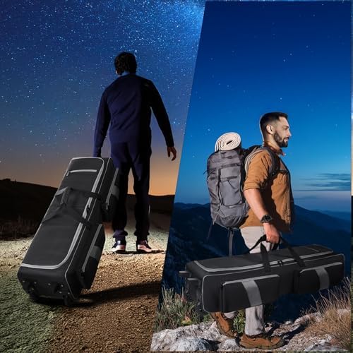 Telescope Bag with Wheels, Large Capacity Rolling Telescope Case Shock-Absorbent Padded, Telescope Case Telescope Travel Bag with Multi-pocket for Telescope & Accessories (40 Inches) - Image 6