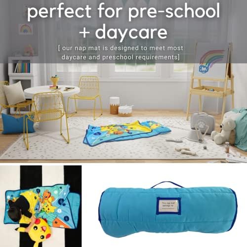 Pokemon Anime 24"(W) X 45"(L) Soft Toddler Nap Mat with Pillow and Blanket Perfect for Preschool, Daycare, and Travel (100% Official Licensed Product) - Image 2