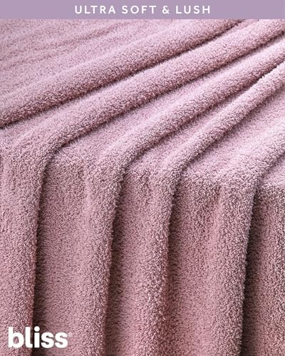 Bliss Womens Travel Blanket Set - 4 Piece Plush Microfiber Packable Travel Blanket with Relaxing Sleep Mask, Carry On Case, and Satin Hair Tie, Pink Gaze - Image 6