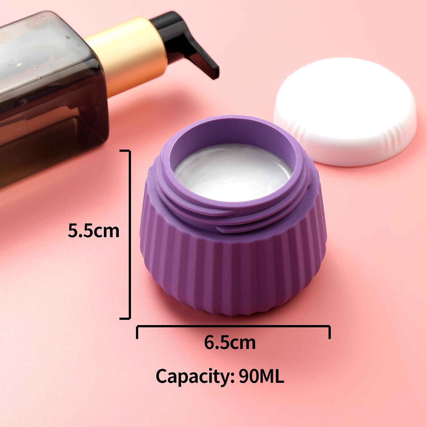 Travel Bottles for Toiletries 8 Pack, Tsa Approved Travel Size Toiletries 3 oz, Travel Containers for Toiletries, with Clear Bag, Leak Proof Silicone Squeezable Travel Essentials Creams Jars - Image 4
