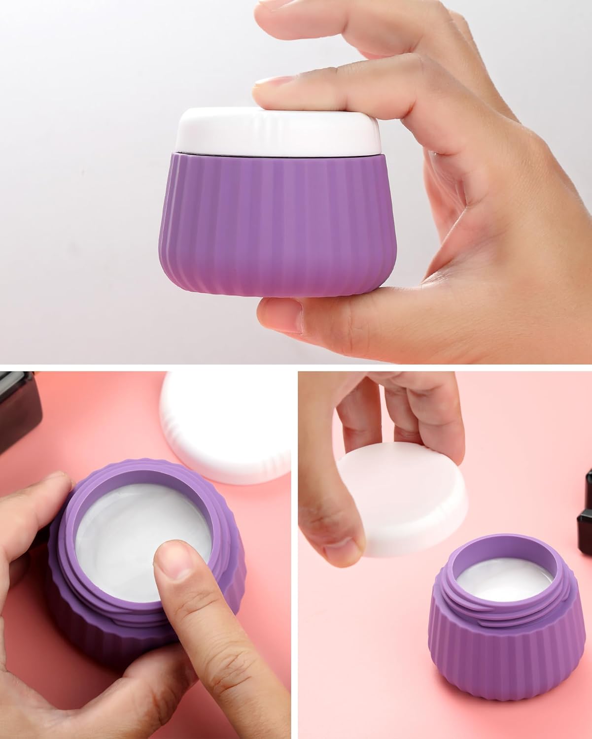 Travel Bottles for Toiletries 8 Pack, Tsa Approved Travel Size Toiletries 3 oz, Travel Containers for Toiletries, with Clear Bag, Leak Proof Silicone Squeezable Travel Essentials Creams Jars - Image 3