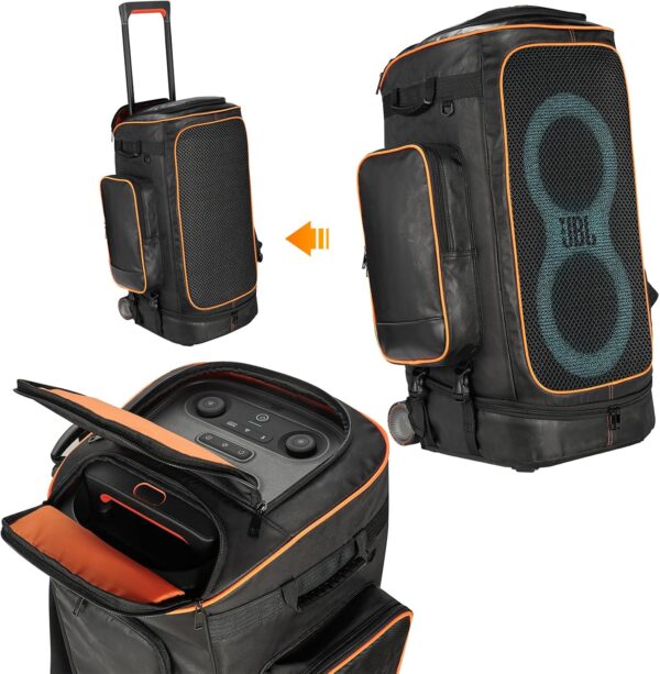Rugged Speaker Bag Carry Case Compatible With JBL Party Box 320, Portable Carry Bag Backpack